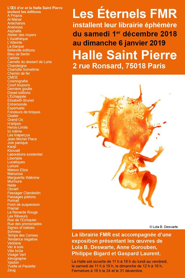 Librairie FMR 2018 Halle Saint Pierre Lola B.Deswarte
